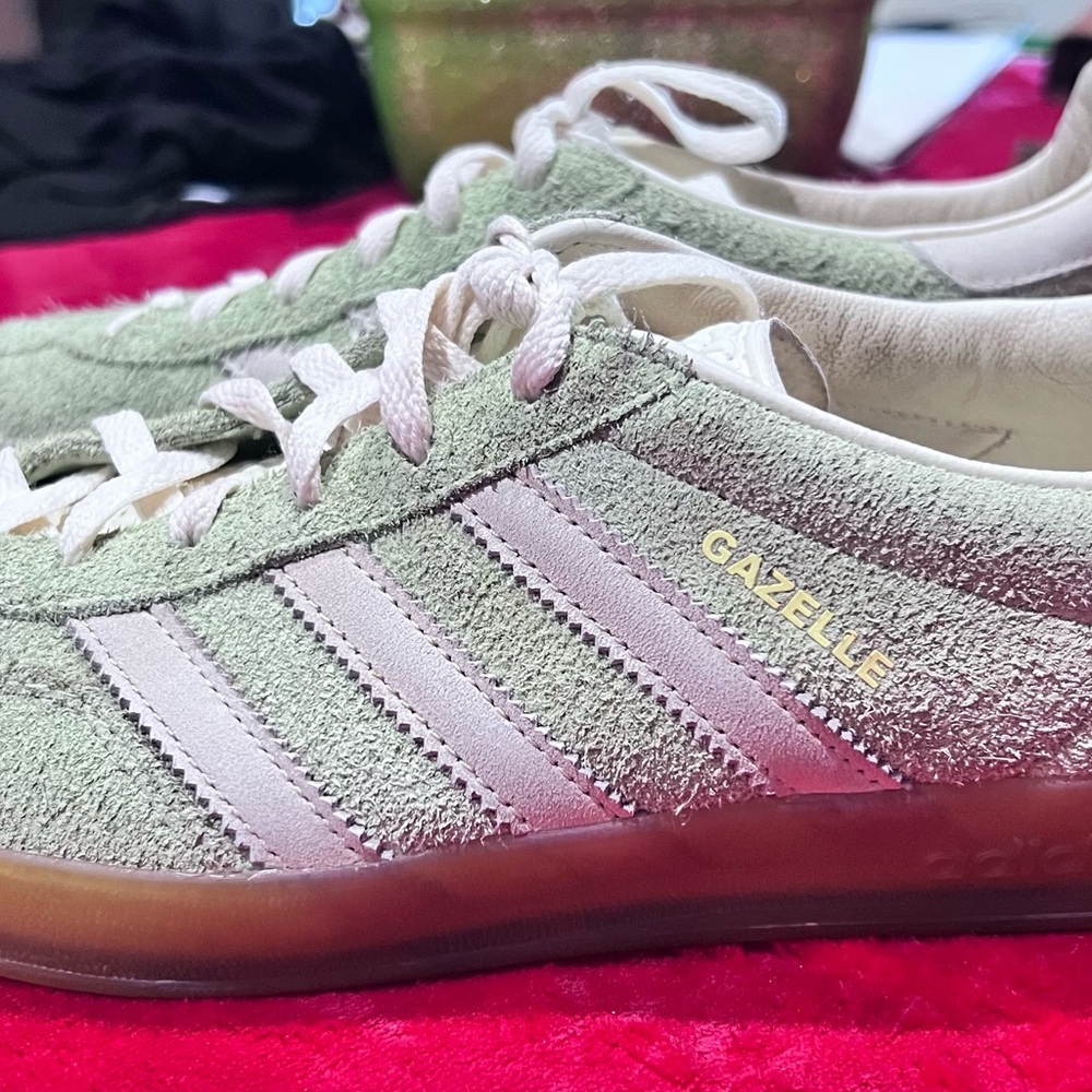 Adidas Gazelle Green and Grey Sneakers